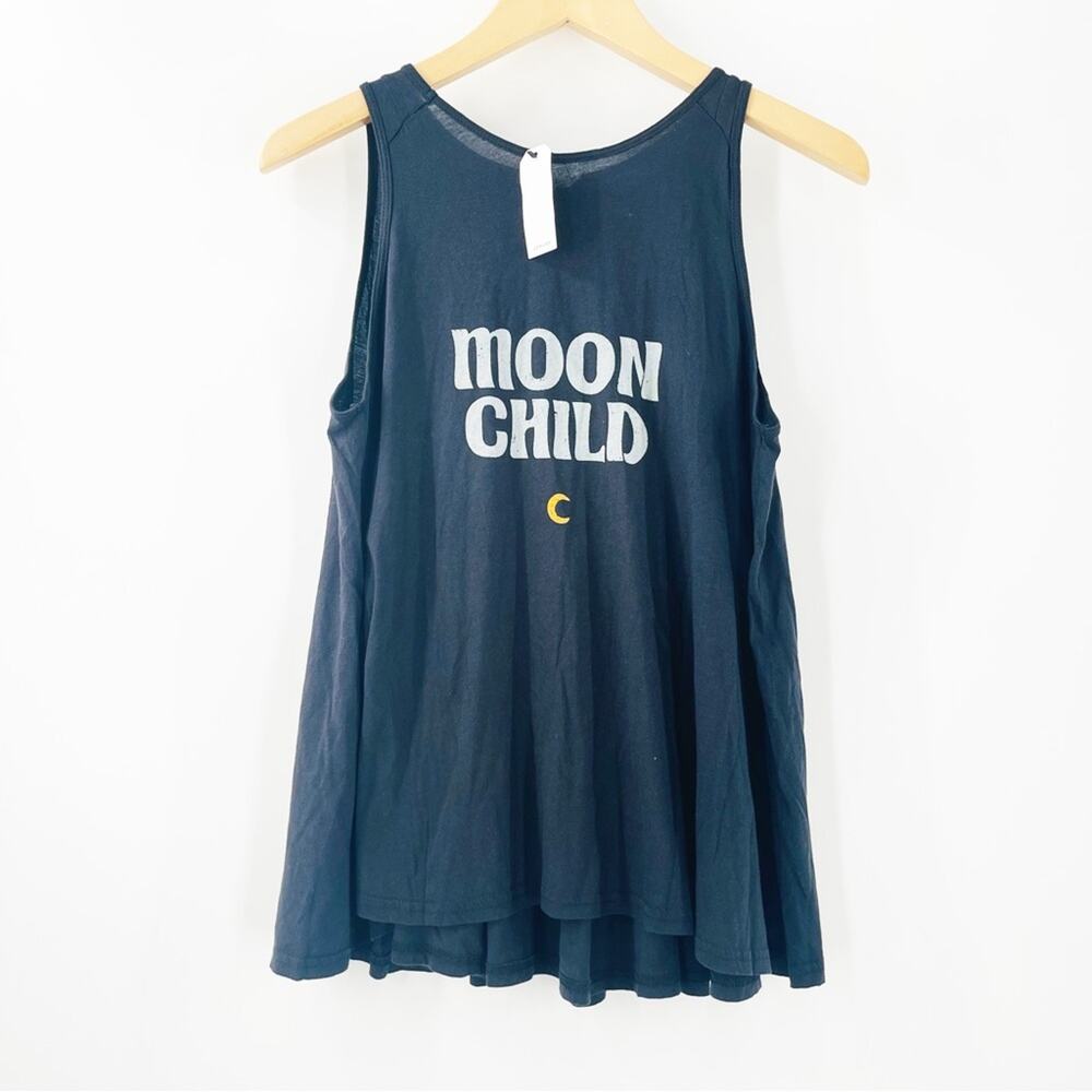 MICHELLE BY COMUNE Tank Moon Child Extra Small Swing Tie Back Boho Astrology NWT